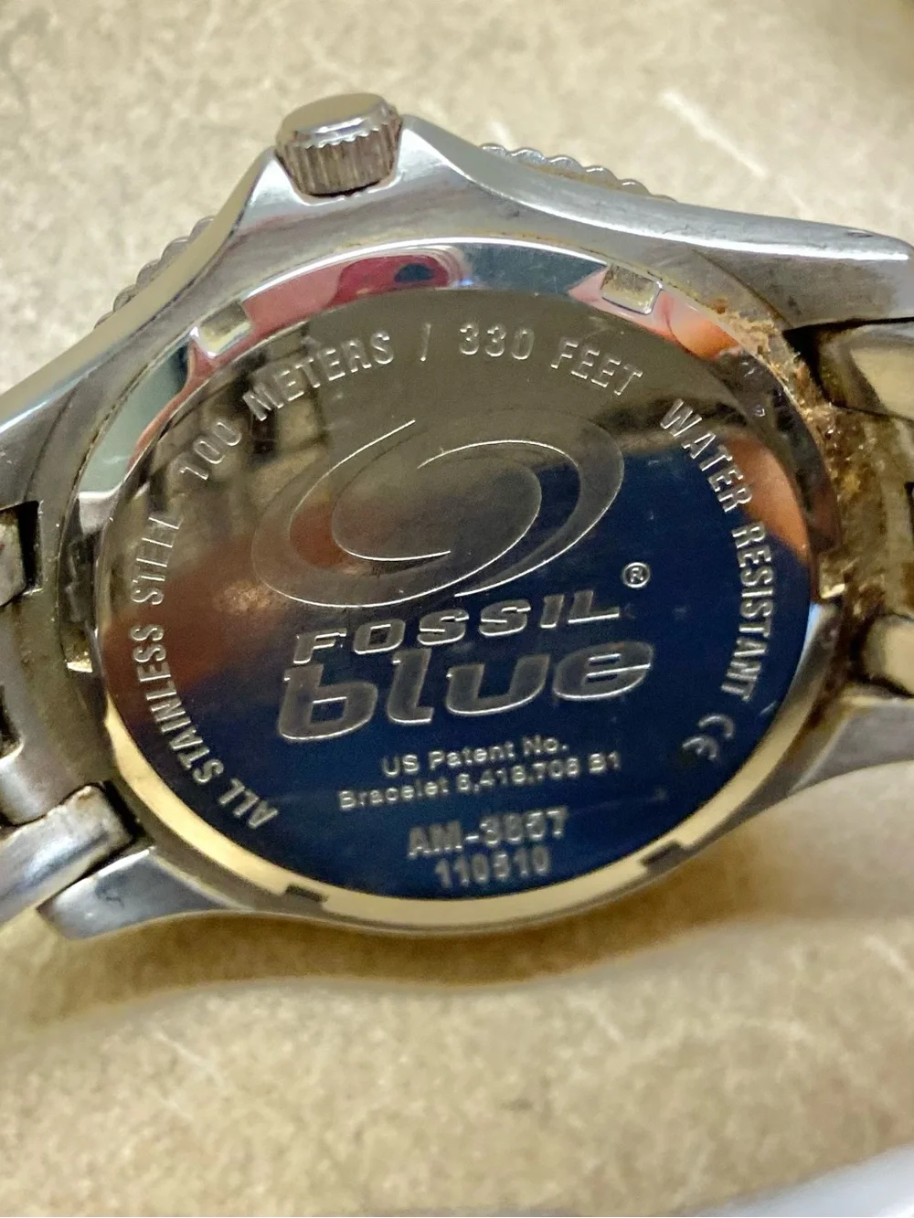 Fossil Men's Silver Stainless Steel Watch with White Dial